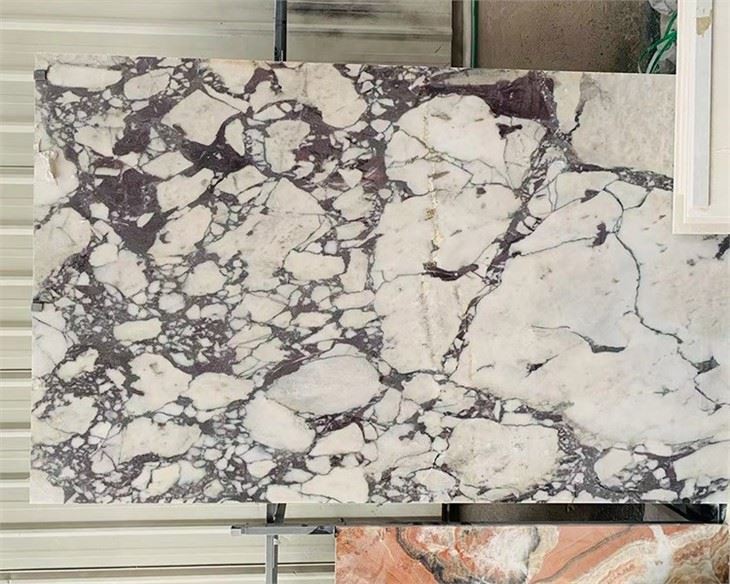Violet White Marble Slabs