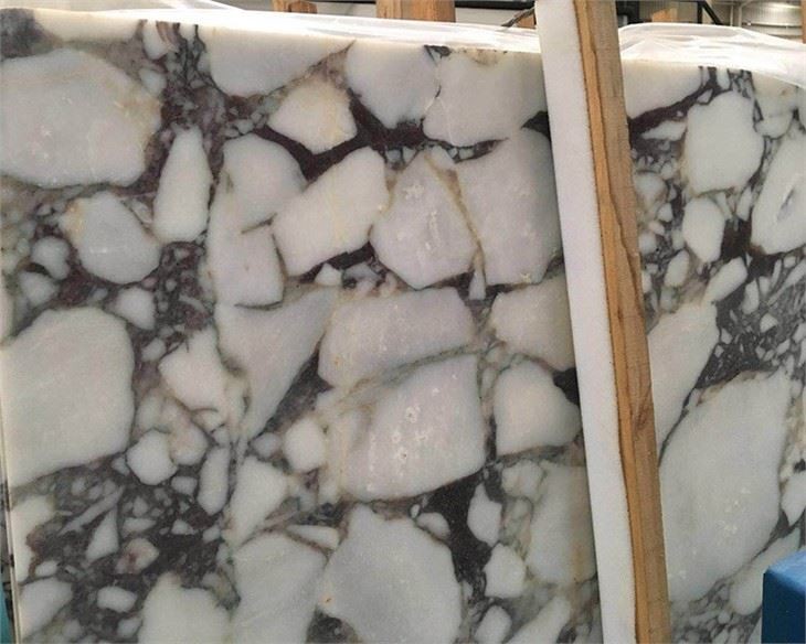 Violet White Marble Slabs