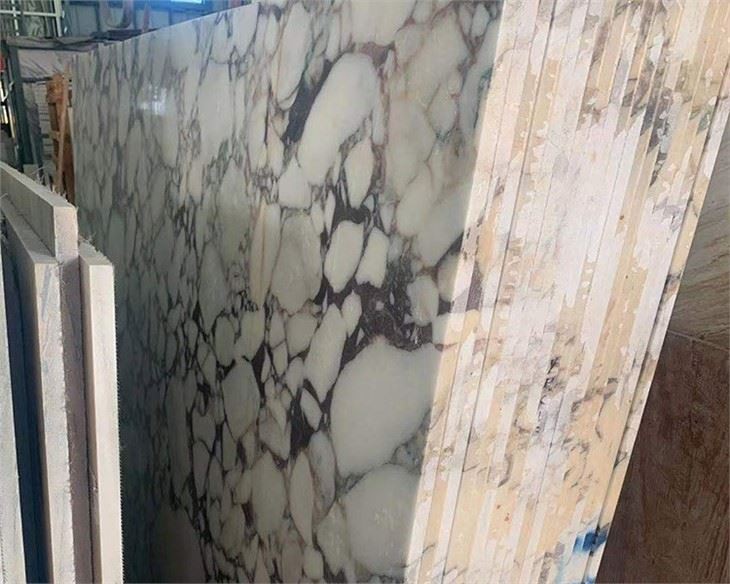 Violet White Marble Slabs
