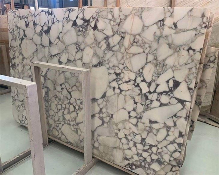 Violet White Marble Slabs